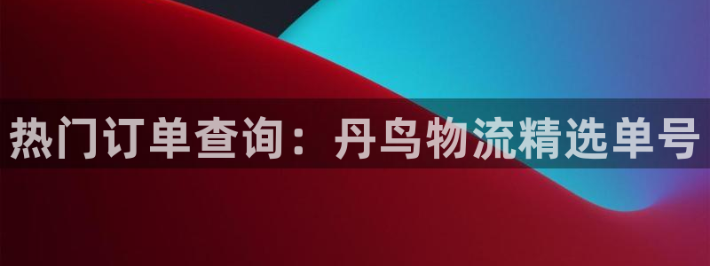 28圈人头费：热门订单查询：丹鸟物流